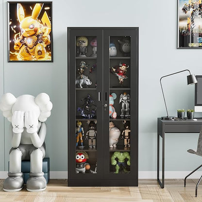 Display Cabinet with Glass Doors, Display Case Cabinet - Image 2
