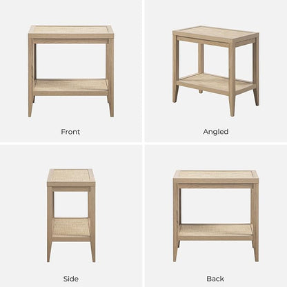 SICOTAS Rattan Nightstand Bedside Table - Image 7