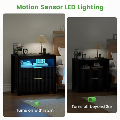 HNEBC Set of 2 Smart Farmhouse Nightstands - Image 6