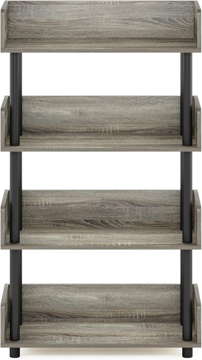 Furinno TURN-N-TUBE 4-Tier Display Shelf, Storage Shelves, Book Shelf, Open - Image 6
