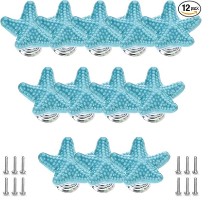 Starfish Drawer Knobs Coastal Kitchen Cabinet Knos Beach Themeb Knob Ceramic by Brosay