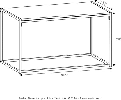 FURINNO Camnus Modern Living Coffee Table, 15.74 in x 30 in x 17.51 in - Image 3