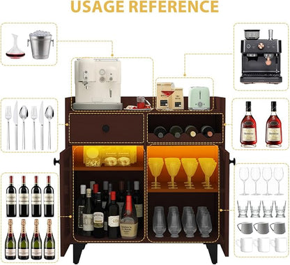 COCO DESIGN Small Wine Cabinet - Image 5