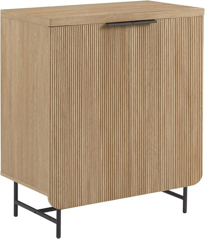 Walker Edison Reema Fluted Door Accent Table, 32 Inch, Coastal Oak by WalkerEdison