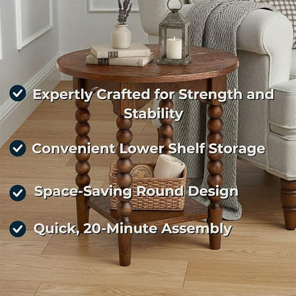 Pembroke 22” Round Cottage End Table - Image 3