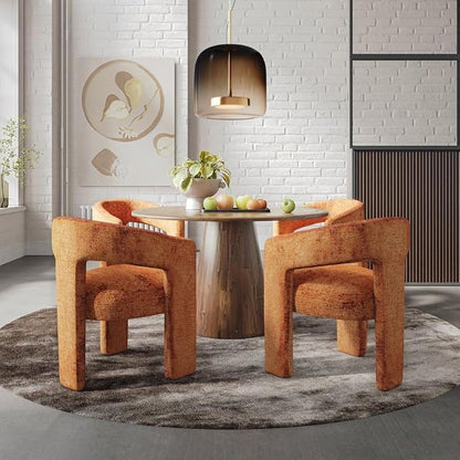 Jofran Gwen Jacquard Upholstered Accent Chair, Modern Luxury Plush Sculptural - Image 9