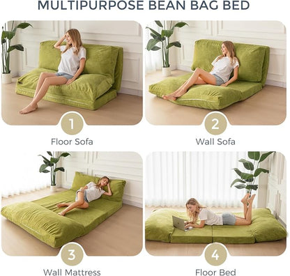 MAXYOYO Folding Sofa Bed, Extra Thick and Long Floor Sofa Convertible Sleeper - Image 6