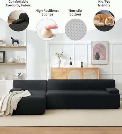 108" Sectional Couches for Living Room, Modular Sectional Sofa - Image 4