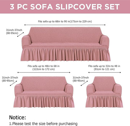 Fanfanwin 3 Pcs Sofa Slipcover Set - Image 2
