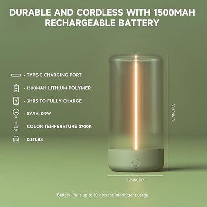 AUGE LIGHT Mini Minimalist Table Lamp Cordless Lamp Rechargeable Table Lamp - Image 6