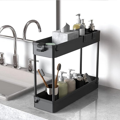 SPACELEAD Slim Storage Cart 4 Tier, Bathroom Organizer Rolling Utility - Image 3
