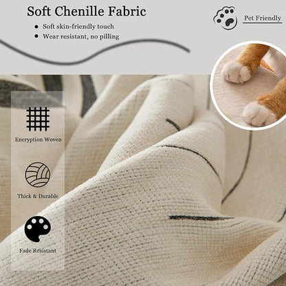 DREAMINGO Couch Cover Washable Chenille Sofa Protector - Image 3