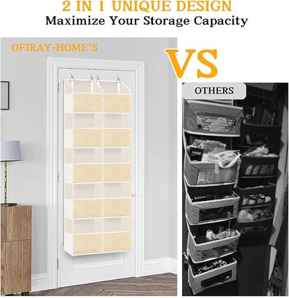 Over The Door Organizer 5 Tiers, Extra Large Behind Door Storage of 10 - Image 5