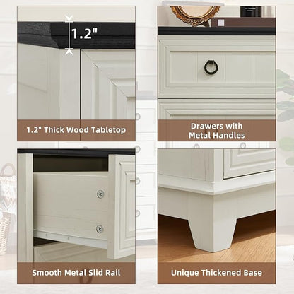 Joaxswe Farmhouse 4 Drawer Dresser - Image 6