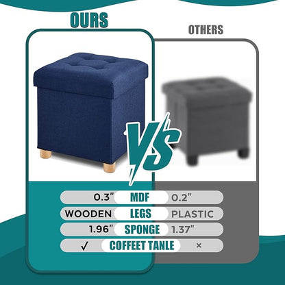 BRIAN & DANY Ottoman with Storage, Square Storage Ottoman - Image 4