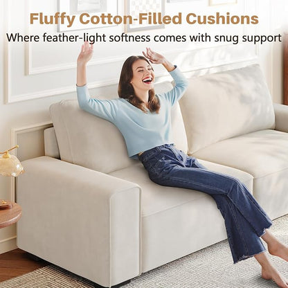 Vesgantti 85'' Chenille Couch for Living Room, 3 Seater Comfy Sofa - Image 6