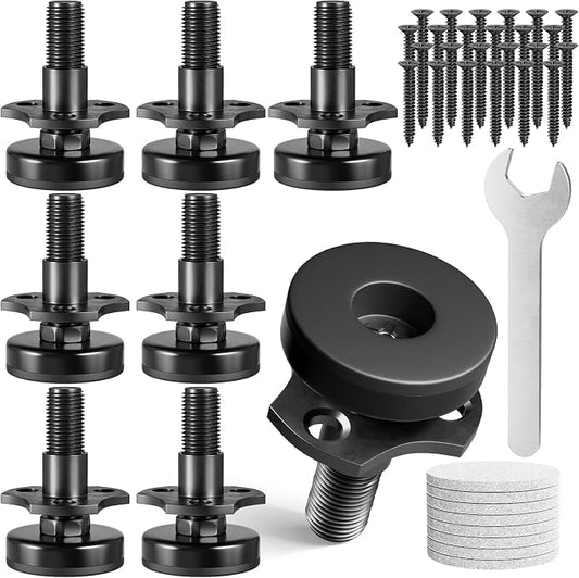MROCO Adjustable Leveling Feet, 3/8"-16 Thread T-Nut Kit Furniture Levelers by MROCO