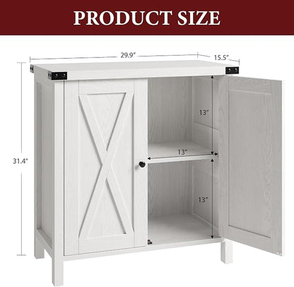 GarveeHome Small Storage Cabinet, Farmhouse Sideboard Buffet Cabinet - Image 2