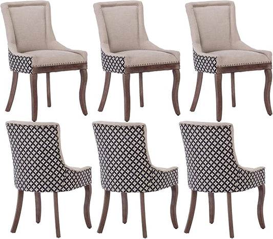 Modern Dining Chairs Set of 6, High Back Dining Chairs Side Chairs by MZDOO