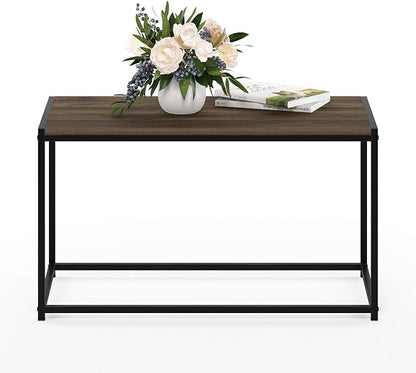 FURINNO Camnus Modern Living Coffee Table, Columbia Walnut - Image 4