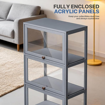 Magshion Display Cabinet, 4-Tier Curio Cabinet - Image 7