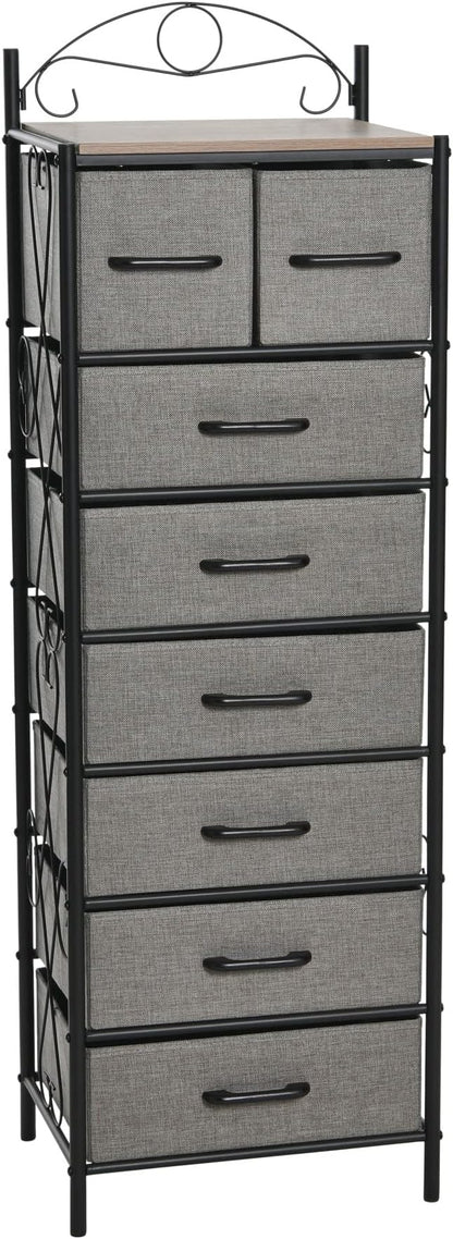 Household Essentials Ashwood & Iron Eight-Drawer Dresser Tower by HouseholdEssentials