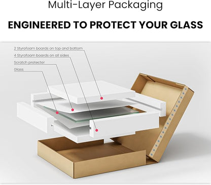 Dulles Glass 30 inch Square Glass Table Top - Image 9