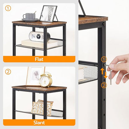 HOOBRO Side Table, 3-Tier Tall End Telephone Table - Image 6