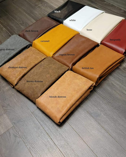 Golden Tan Soft Faux Vegan PU Leather by the Yard Synthetic Pleather 0.9 mm - Image 4