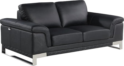 Blackjack Furniture Weston Collection Genuine Italian Leather Living Room Sofa - Image 4