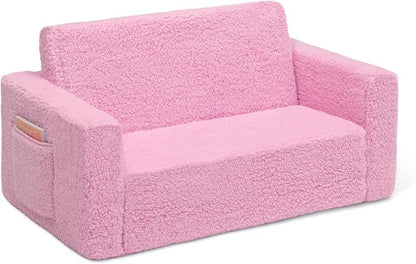 Delta Children Cozee Flip-Out Sherpa 2-in-1 Convertible Sofa to Lounger - Image 7