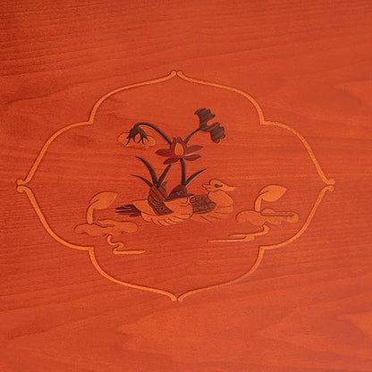 Square Folding Coffee Table, Wooden Korean Style Multifunctional Dining Table - Image 5
