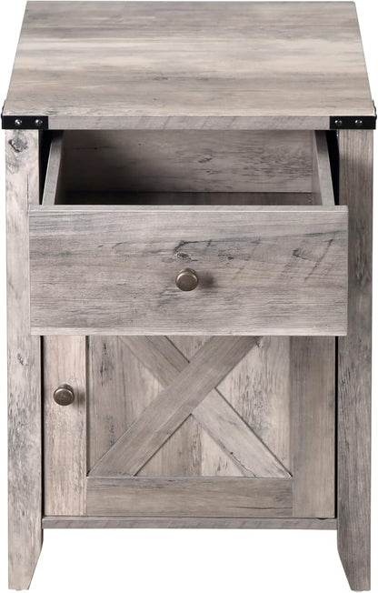 Betterhood Barnwood Rustic Farmhouse Nightstand, Side Table - Image 7