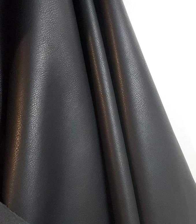 NAT Leathers | Black Soft faux Vegan PU {Peta Approved Vegan} Leather by the - Image 3