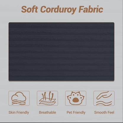 105'' Modular L-Shaped Boneless Sectional, Corduroy Deep Seat Cloud Sectional - Image 8