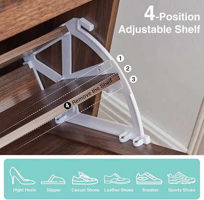 Barnyatoh Shoe Storage Cabinet, Farmhouse Shoe Organizer - Image 5