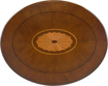PADMA HOUSE Traditional Wood Oval End Table - Image 4