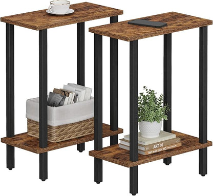 TUTOTAK Small Side Table, Narrow End Table, Skinny Sofa Table, Slim Nightstand by ChoosetutotakFurnitureBuildYourCozyHome