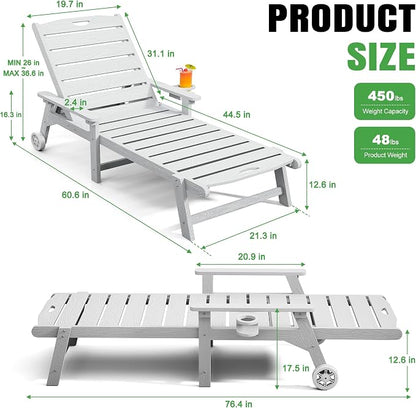 Outdoor Lounge Chair Set of 2 - Image 3