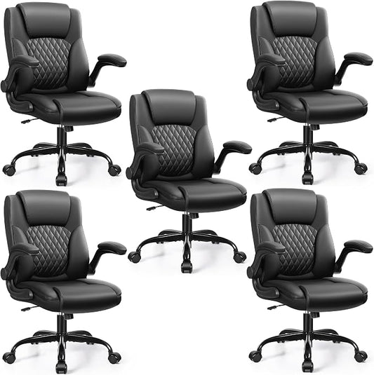 Leather Office Chair, PU Home Computer Desk Chairs by BrickAttic