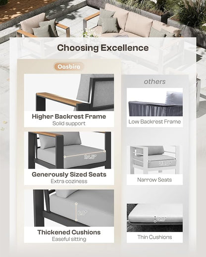 Aluminum Outdoor Patio Furniture Set - Image 2