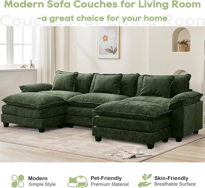 Oprisen 120" Modular Sectional Sofa, Comfy Cloud Couch Sectional Sofa - Image 7