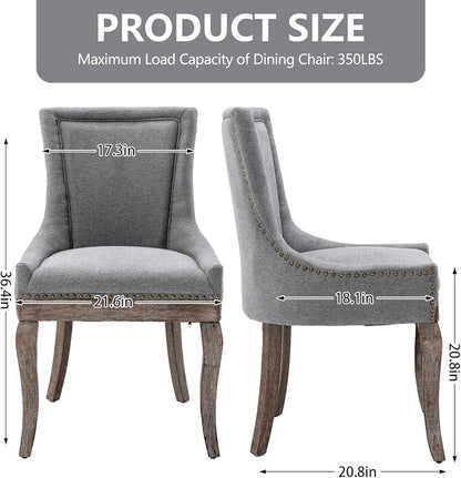 Modern Dining Chairs Set of 2, High Back Dining Chairs Side Chairs - Image 3
