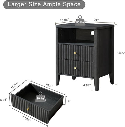 4-Piece Fluted Living Room Furniture Set, Lift Top Coffee Table, Buffet Cabinet - Image 7