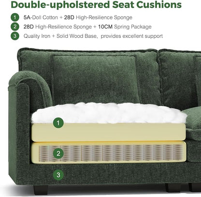 ELUCHANG Oversized 153" Modular Sectional Sofa, Comfy Cloud Couch, U Shaped - Image 8