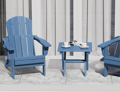 SERWALL Folding Outdoor Side Table Set of 4, Small Adirondack Side Table - Image 9