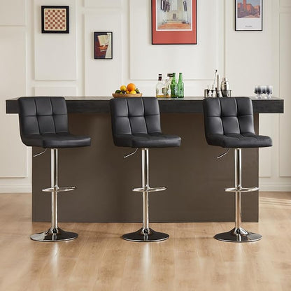 DUMOS Bar Stools Set of 4, 24 inch Counter Height Bar Stools, Upholstered - Image 7