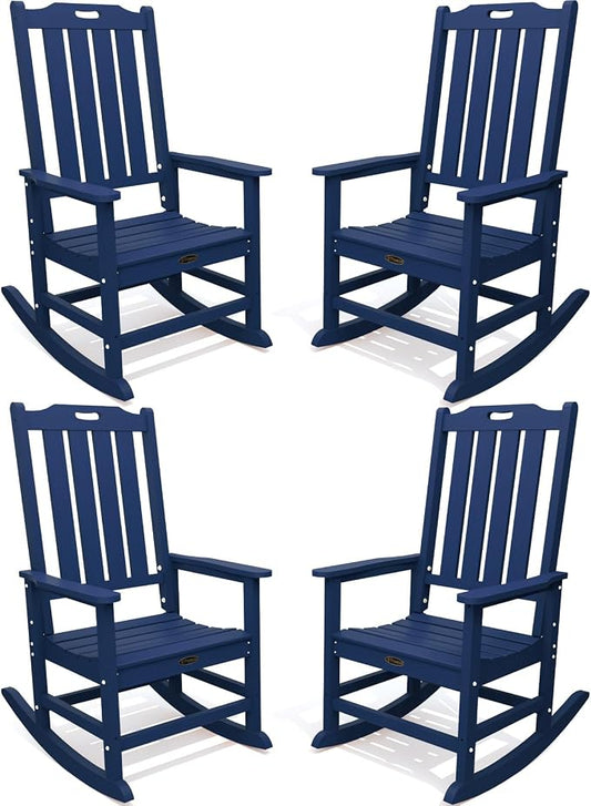 THOEOE Oversized Rocking Chair Set of 4, Outdoor Rocking Chair by THOEOE