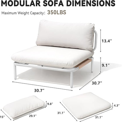 Crestlive Products Outdoor Patio Furniture Set, 4 Seater Modular Oversized - Image 7