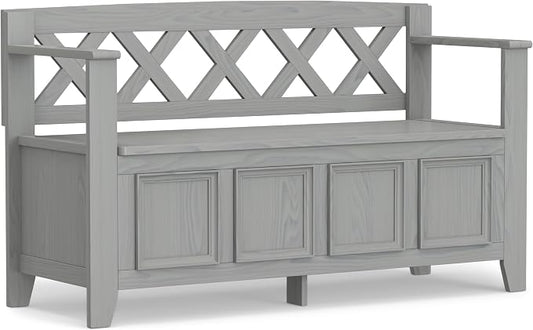 SIMPLIHOME Amherst Entryway Storage Bench by SimpliHome